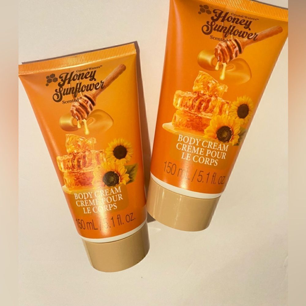 💥Crystal Waters 💦 Honey 🍯 Sunflower Scented Body Cream 150mL/5.1 Fl .OZ .